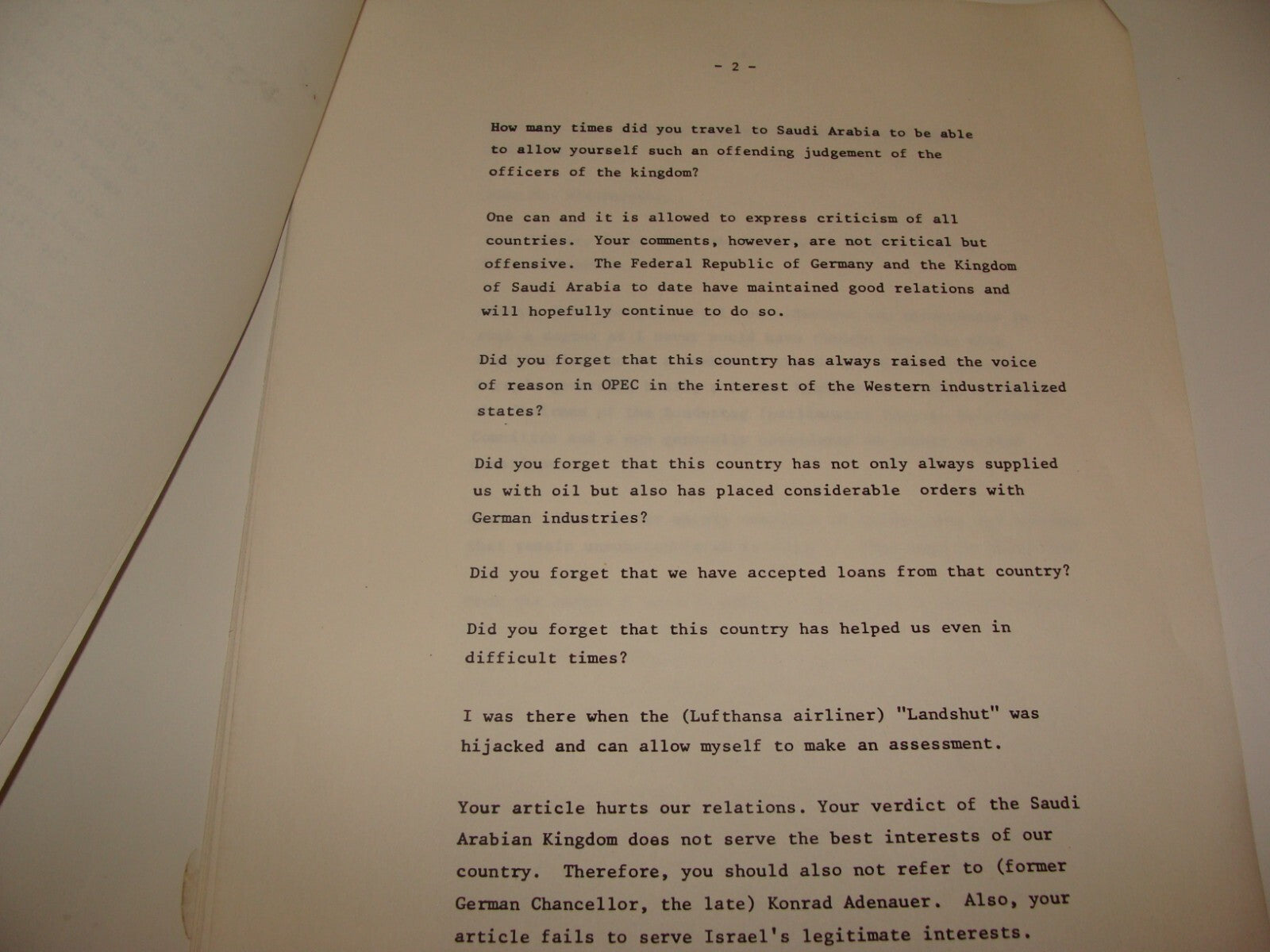 Germany Paper Palestine Jewish 1984 German DIE WELT Israel Wischnewski Springer