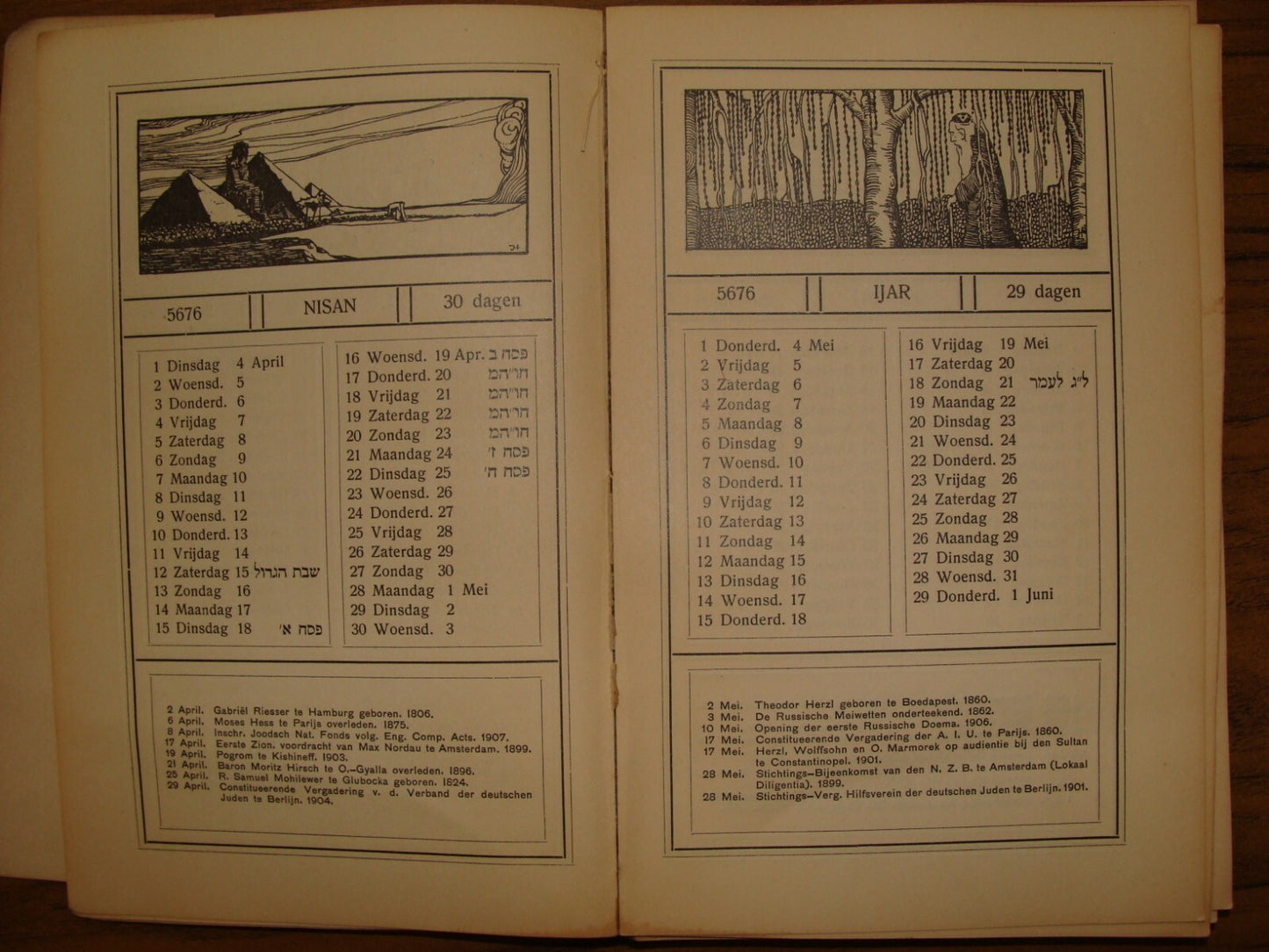 Jewish Judaica 1915 Zionist Student Yearbook Holland Netherlands Dutch Zionism