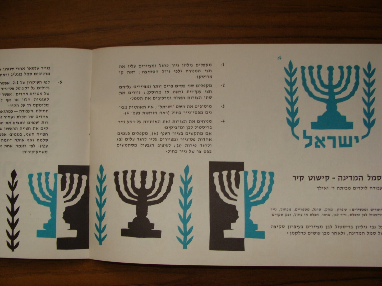 Booklet Jewish judaica 1968 Israeli Israel Hebrew independence day school kids