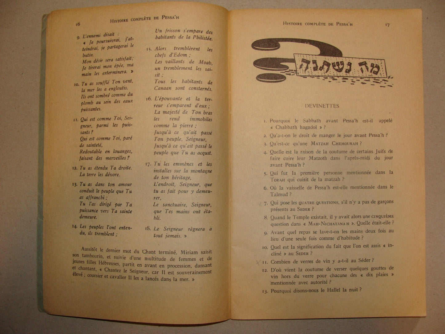 Book Jewish Judaica 1955 French France PASSOVER Chabad Lubavitch Rabbi History