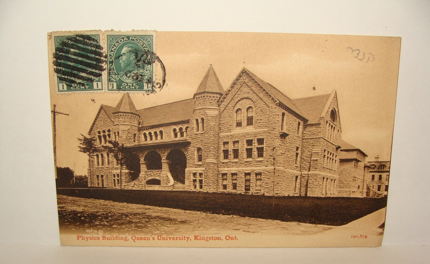 1910s Canada Physics Building Queen's University Kingston Ontario Photo Postcard