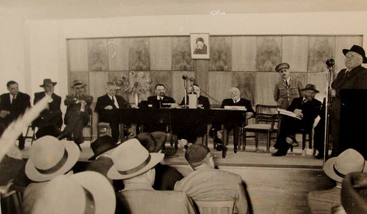 Photo Palestine Jewish Judaica Israel 194? Photo Zionist Ben Gurion Rabbi Herzog