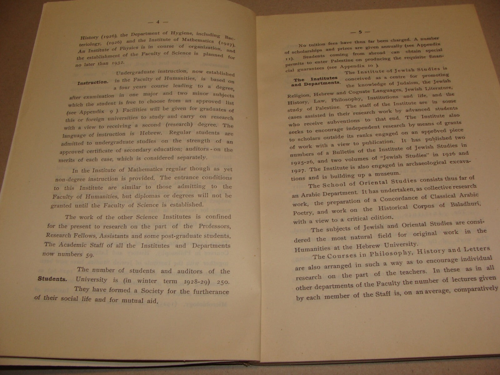 $ Book Jewish 1929 Palestine Israel Jerusalem Hebrew University Year English