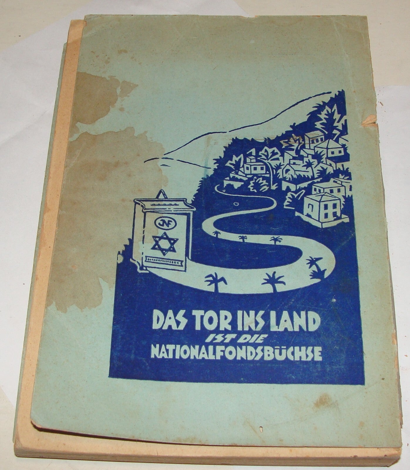 Book Jewish Judaica 1928 National Fund German Czech Prague Zionist Palestine