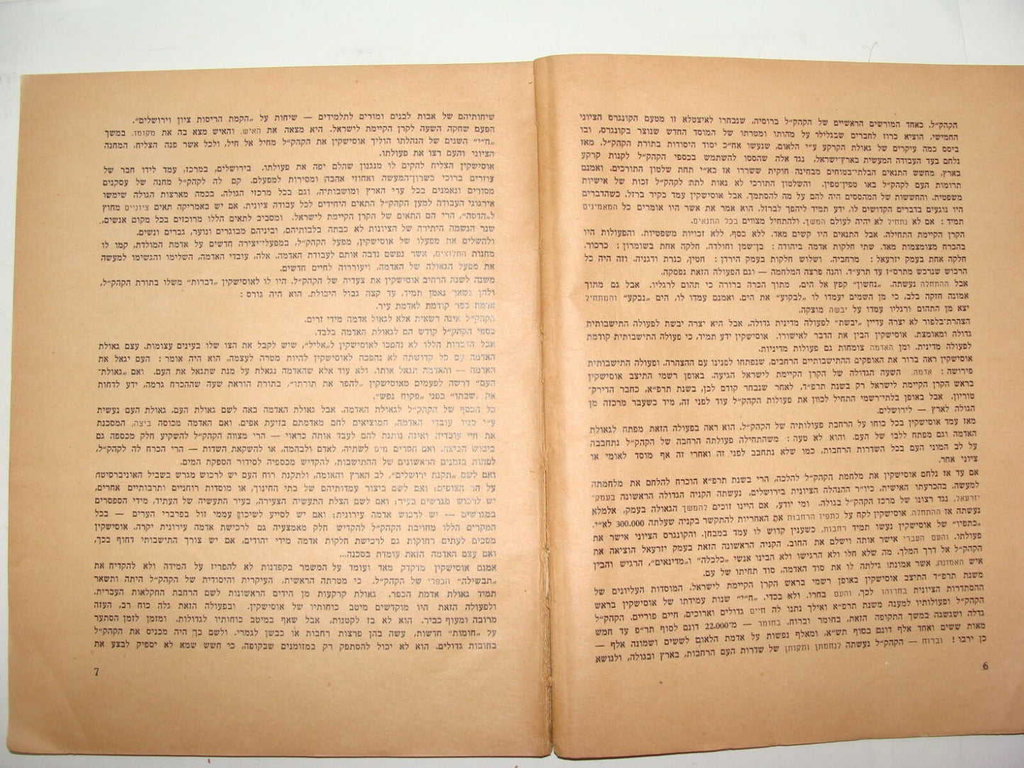 Booklet Palestine Jewish 1942 Israel Israeli Hebrew Zionist JNF KKL Agriculture