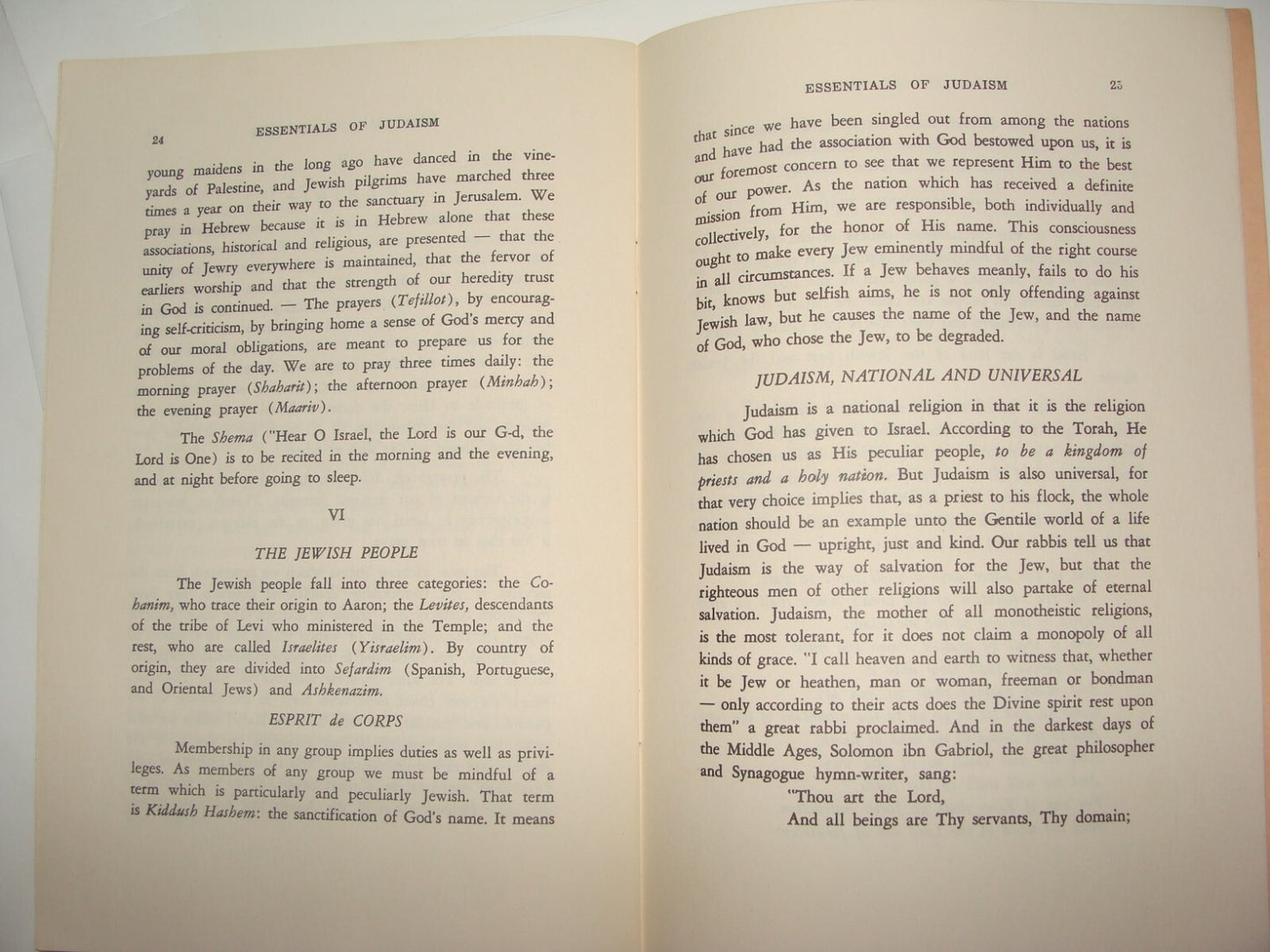 Booklet Jewish Judaica 1957 Rabbi Leo Jung Essentials of Judaism New York USA