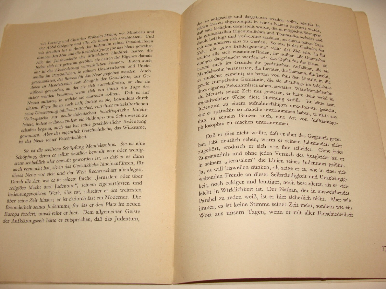 Germany 1929 Jewish Judaica German   Moses Mendelssohn Memorial Rabbi Leo Baeck