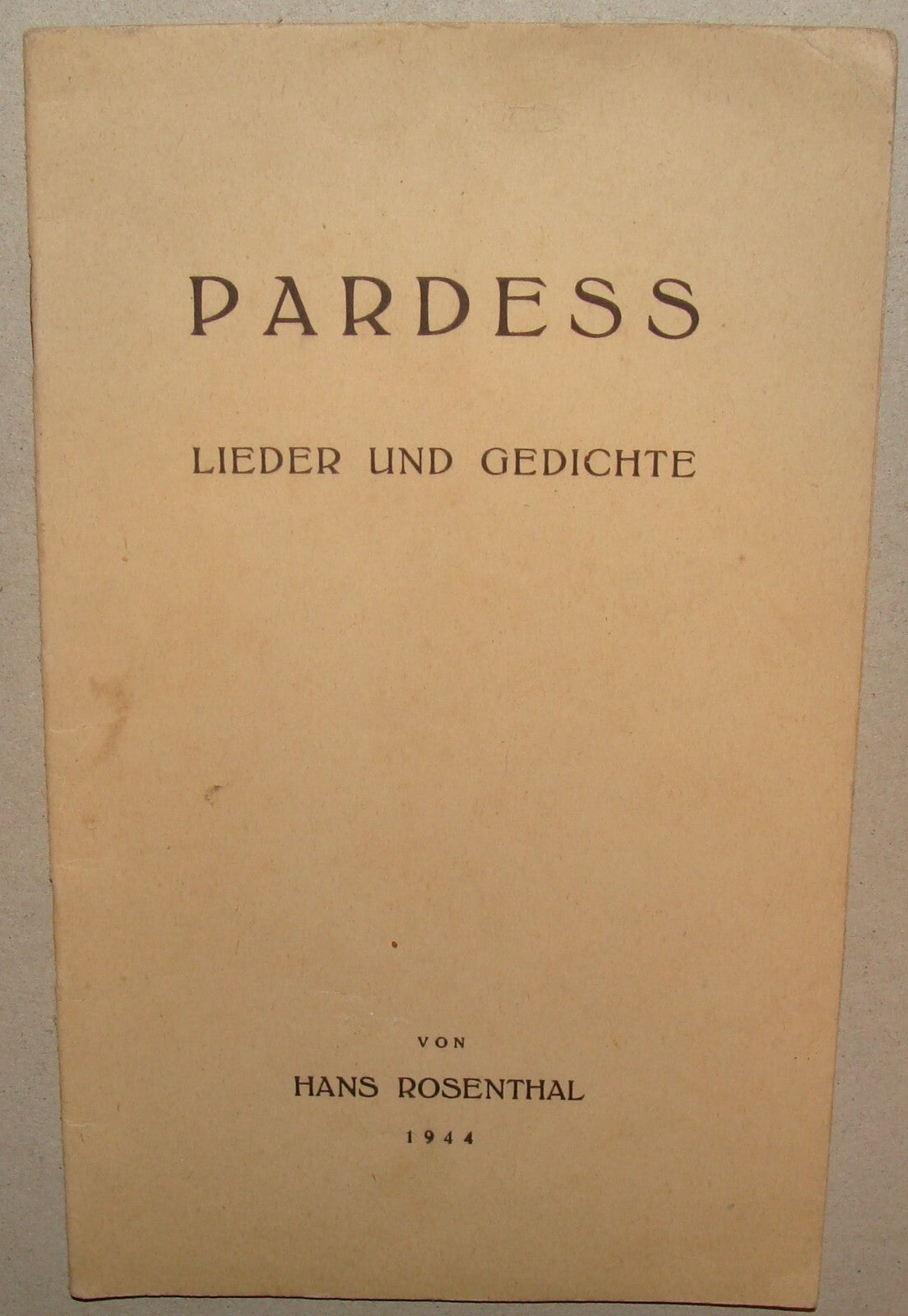 Jewish 1944 Zionist Palestine Israel Songs German HANS ROSENTHAL Agriculture