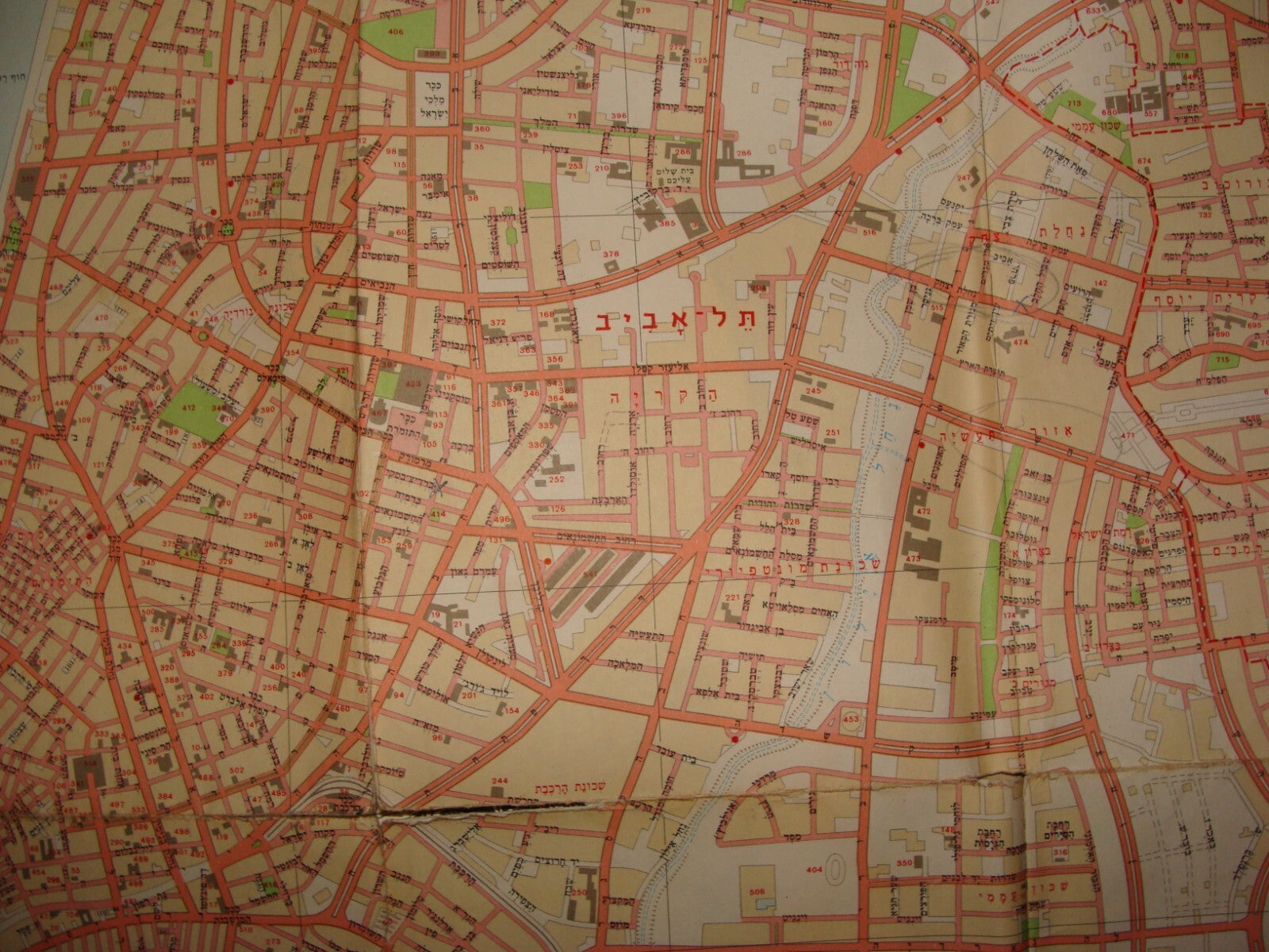 Map Israel 1972 TEL AVIV JAFFA Bnei Brak Ramat Gan Givatayim LARGE 1:12.500