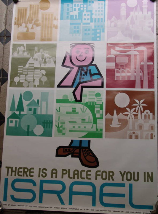 poster Jewish Judaica "There's a Place for You in Israel