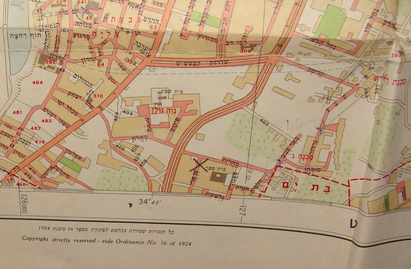 Map Israel 1972 TEL AVIV JAFFA Bnei Brak Ramat Gan Givatayim LARGE 1:12.500