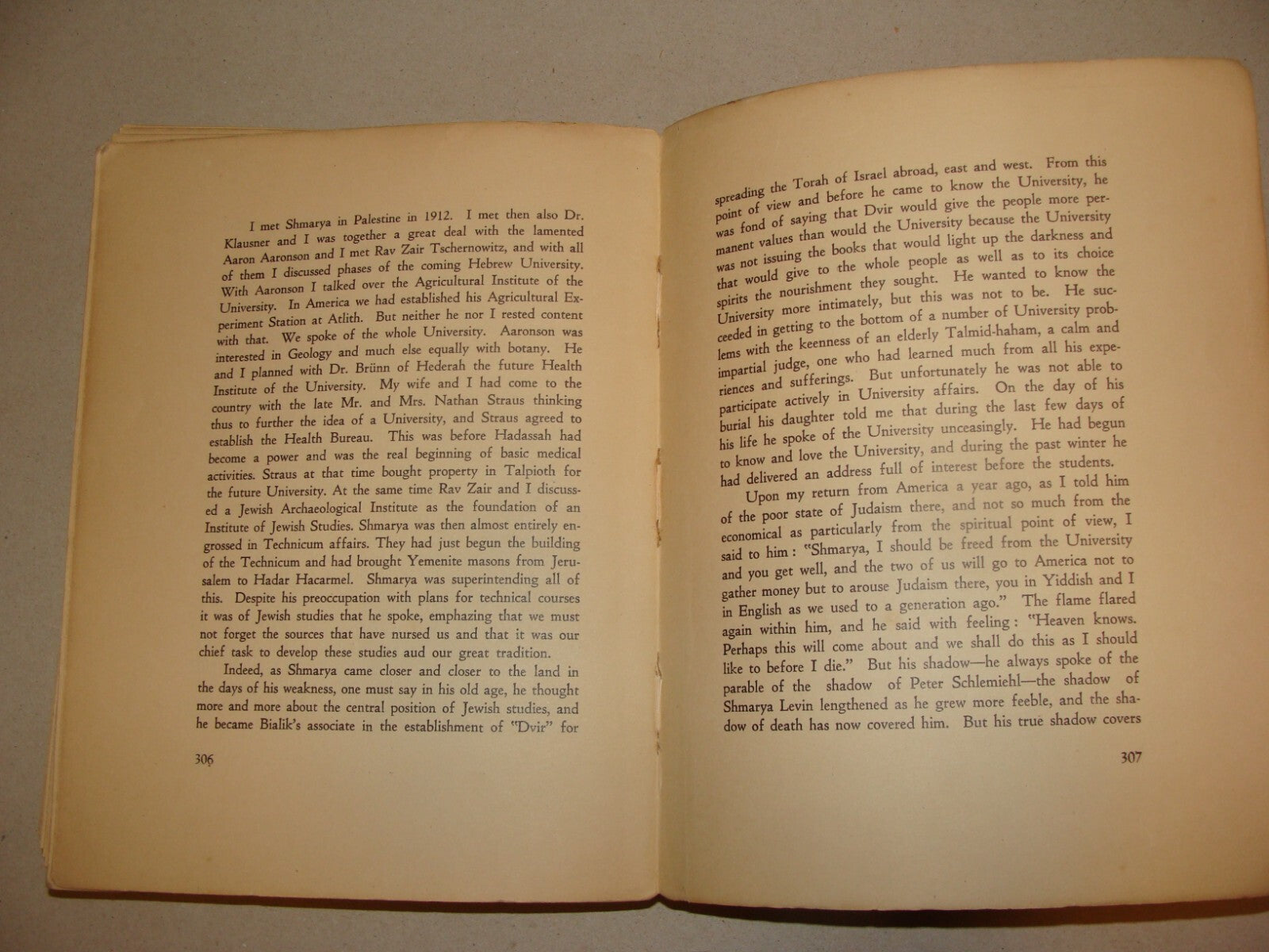 Book Jewish 1936 Palestine Israel Jerusalem Hebrew University Chancellor Magnes