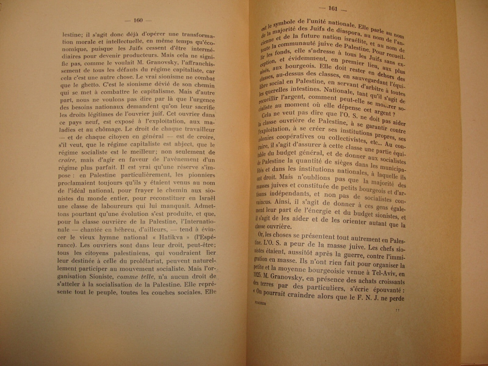 Book Jewish 1937 French France Palestine Israel Colonisation Zionism British Era