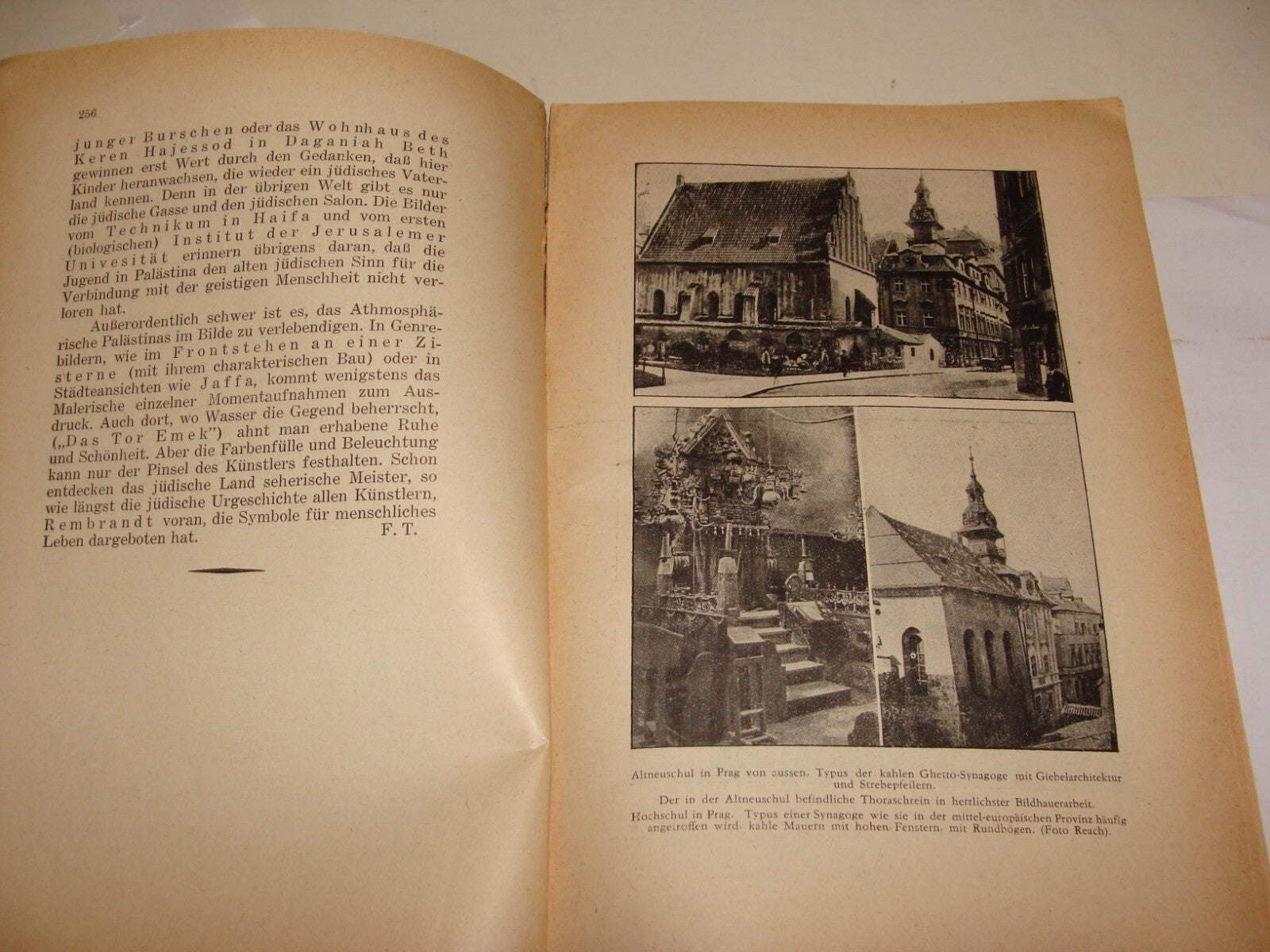 Book Jewish Judaica 1928 National Fund German Czech Prague Zionist Palestine