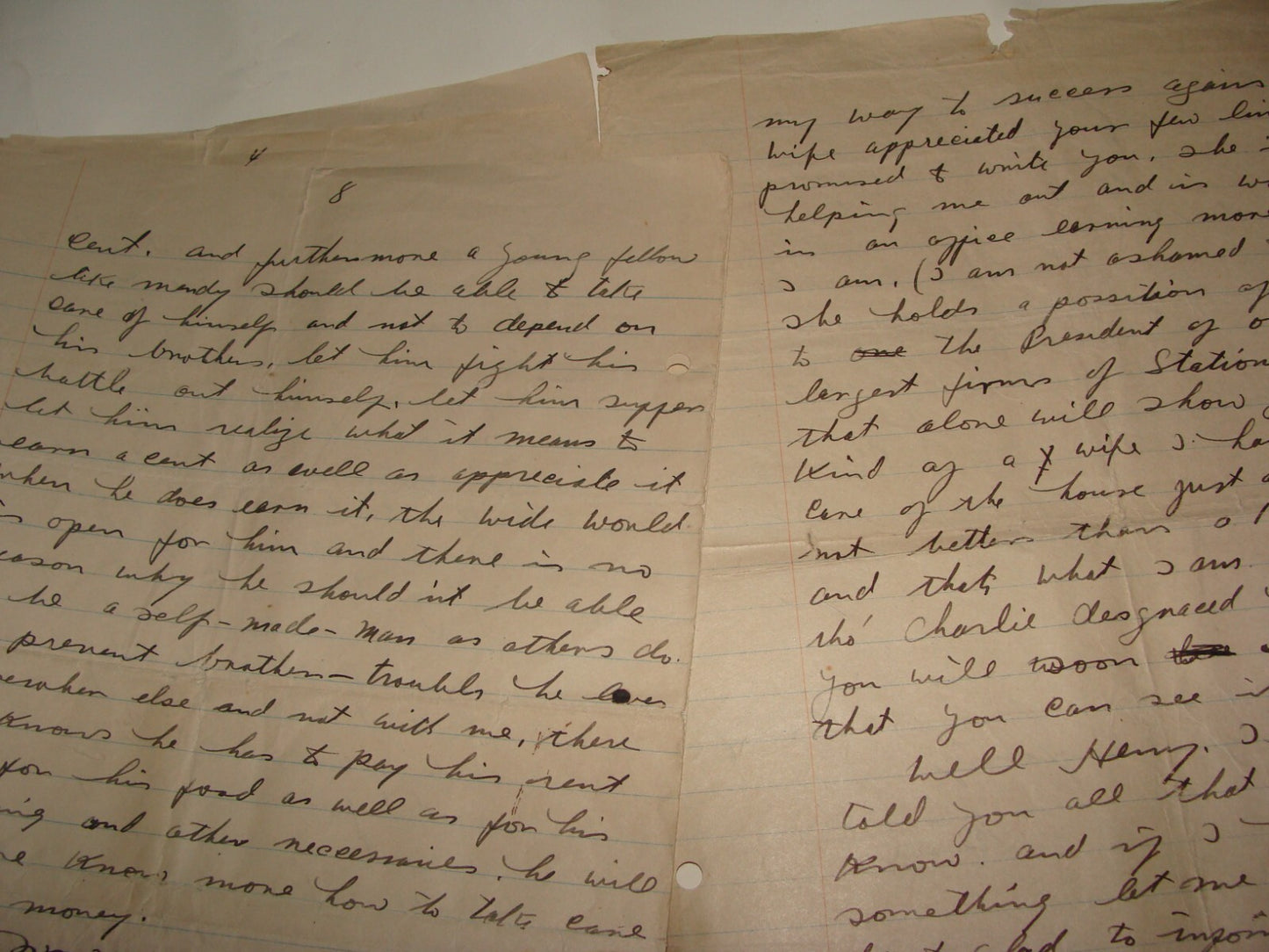 $ Letter Jewish American Judaica 1923 Brooklyn New York MAURICE MANTEL