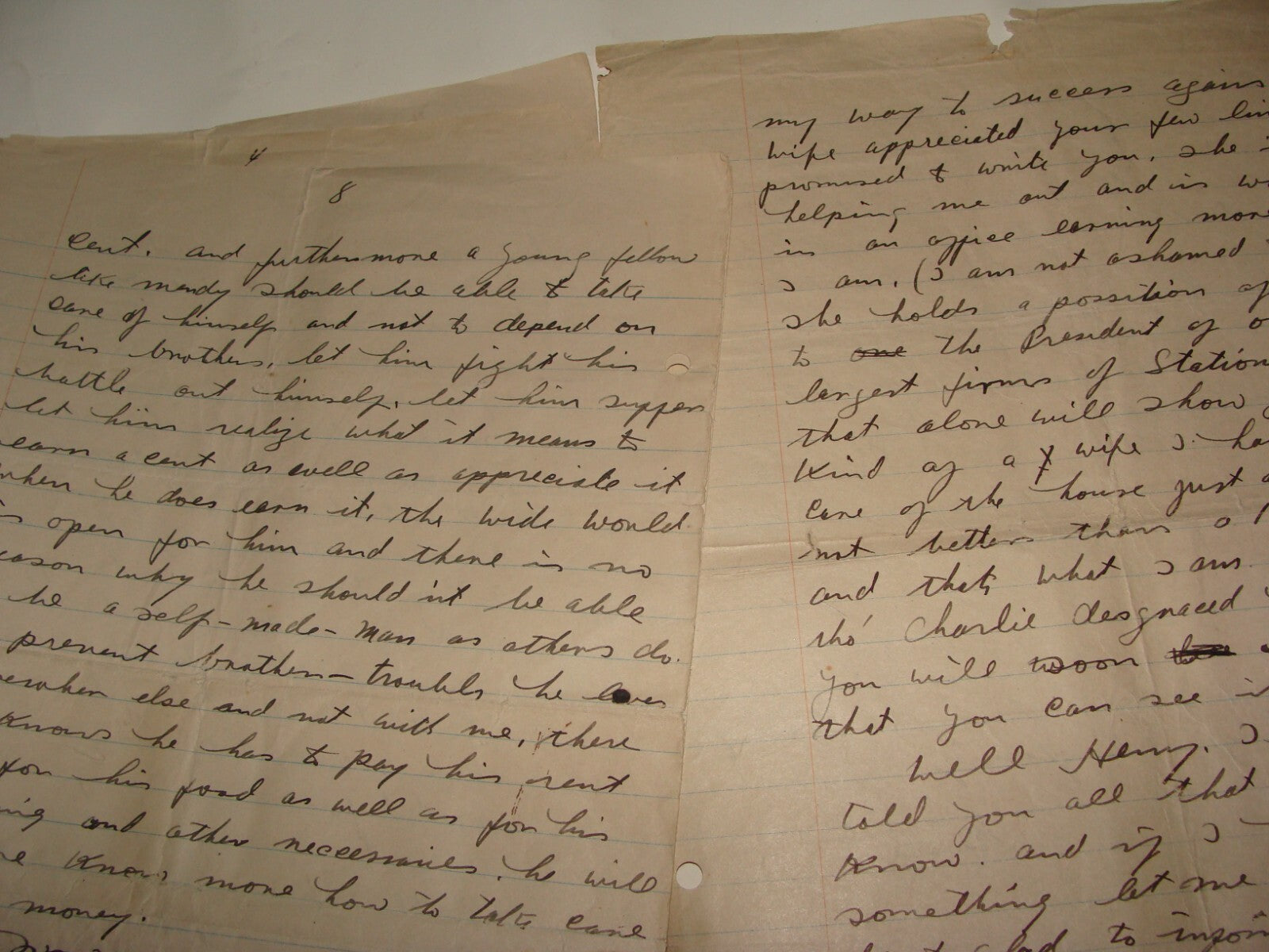 $ Letter Jewish American Judaica 1923 Brooklyn New York MAURICE MANTEL