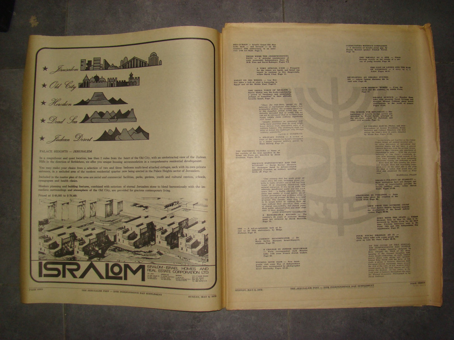 Newspaper Jewish The Jerusalem Post 1973 Israel 25th Independence Day Special