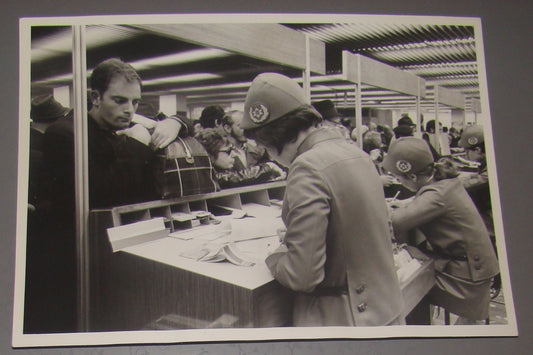 jewish judaica vintage EL AL Israel airlines original press photo Lod Airport