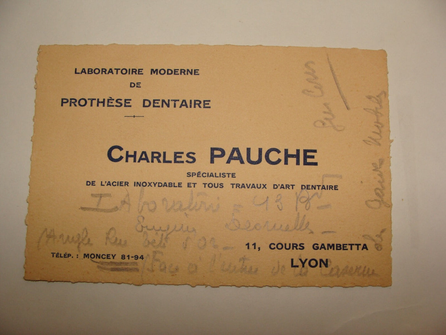 France Lyon Bussines Card Dentist Dental Health Care Medical Medicine Ad Company