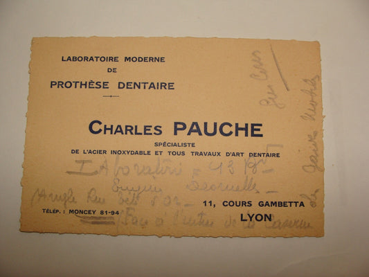France Lyon Bussines Card Dentist Dental Health Care Medical Medicine Ad Company