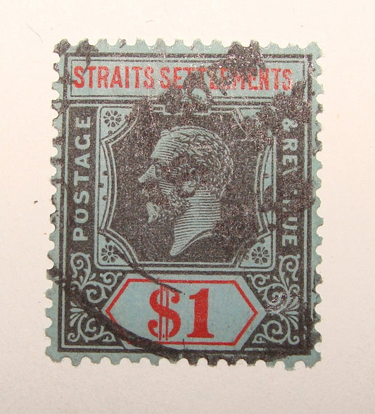 1906-1912 Malaya Straits Settlements 1$ Stamp