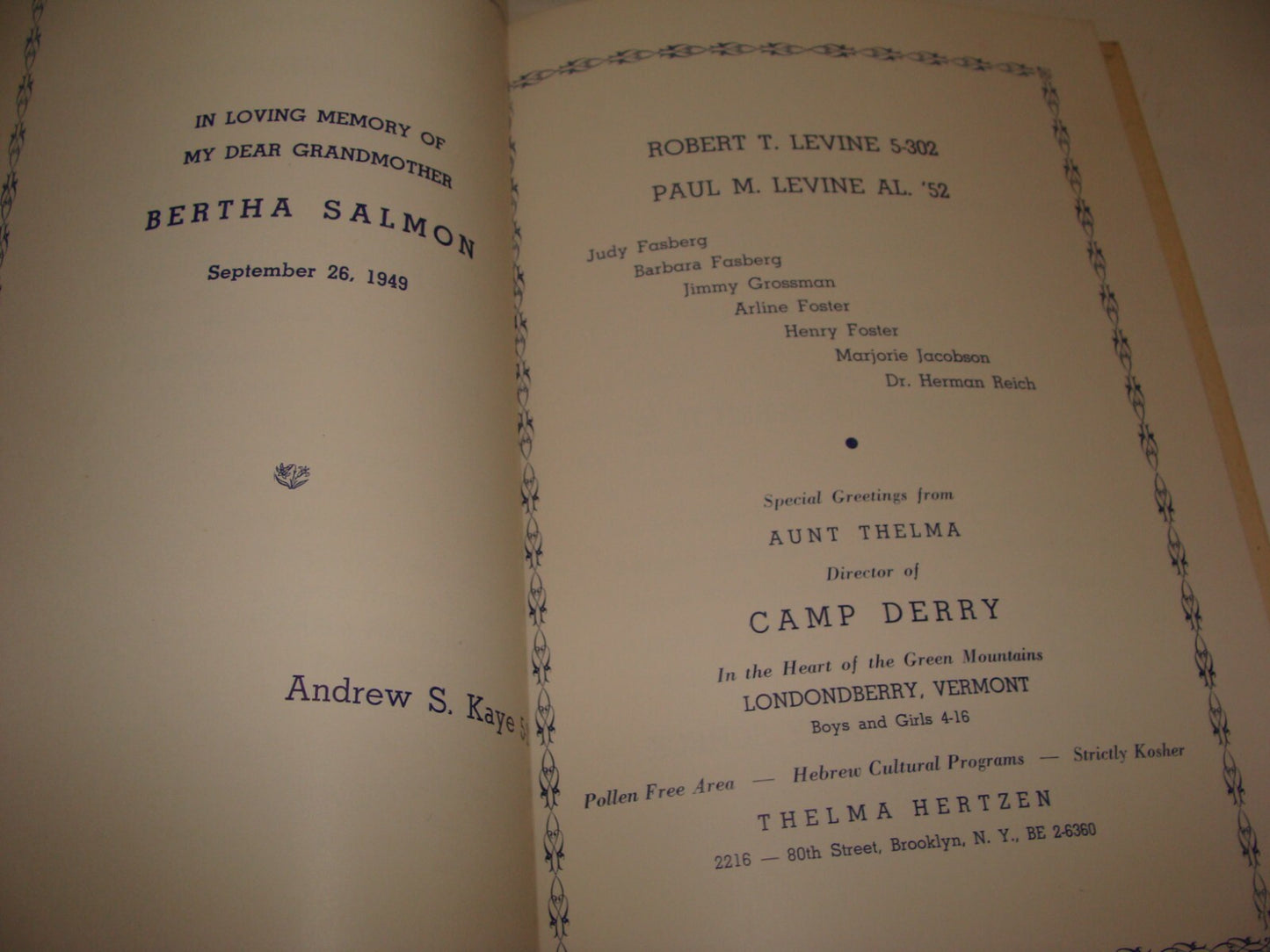 $ Ad Jewish American Judaica Flatbush Yeshivah Ladies Auxiliary NY Luncheon USA