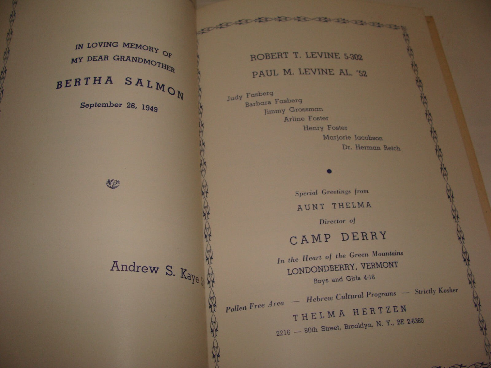 $ Ad Jewish American Judaica Flatbush Yeshivah Ladies Auxiliary NY Luncheon USA