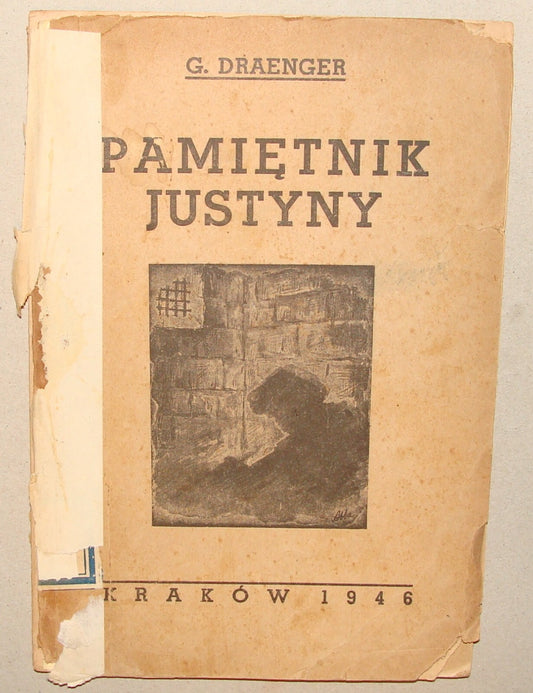Book Jewish PAMIETNIK JUSTYNY Draenger Poland WW2 Prison Diary Holocaust 1946