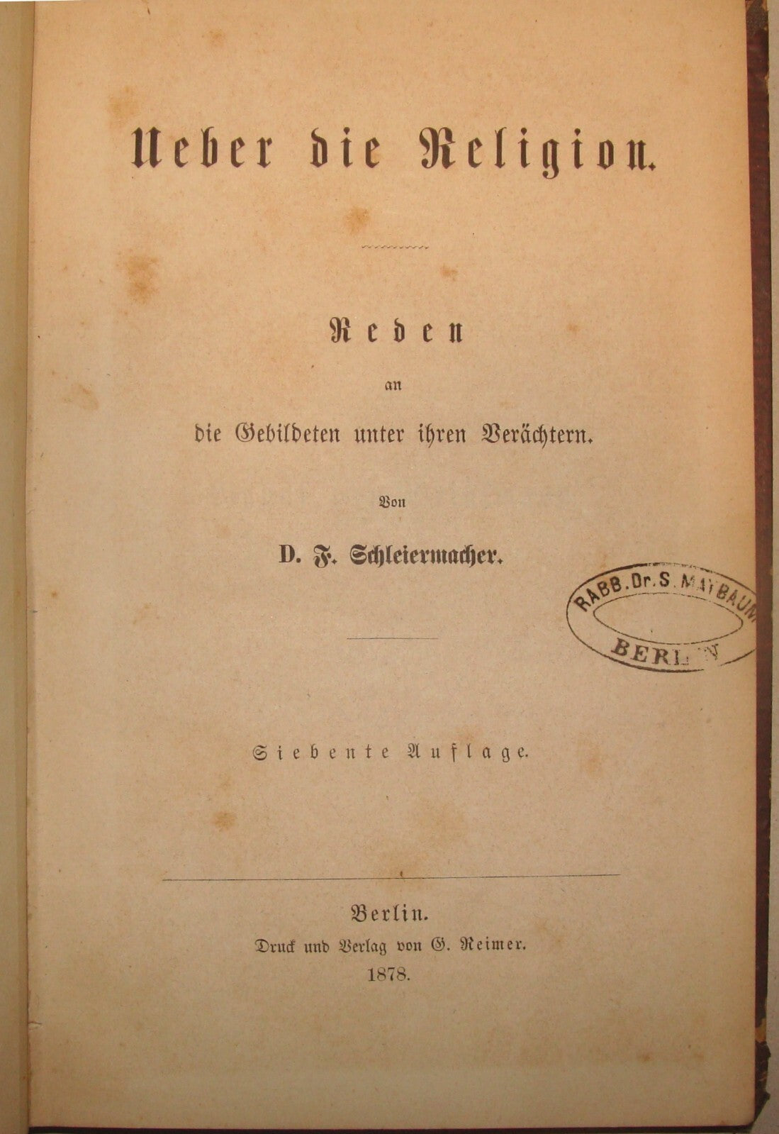 Germany Book Jewish Judaica German   Rabbi Sigmund Maybaum Stamp