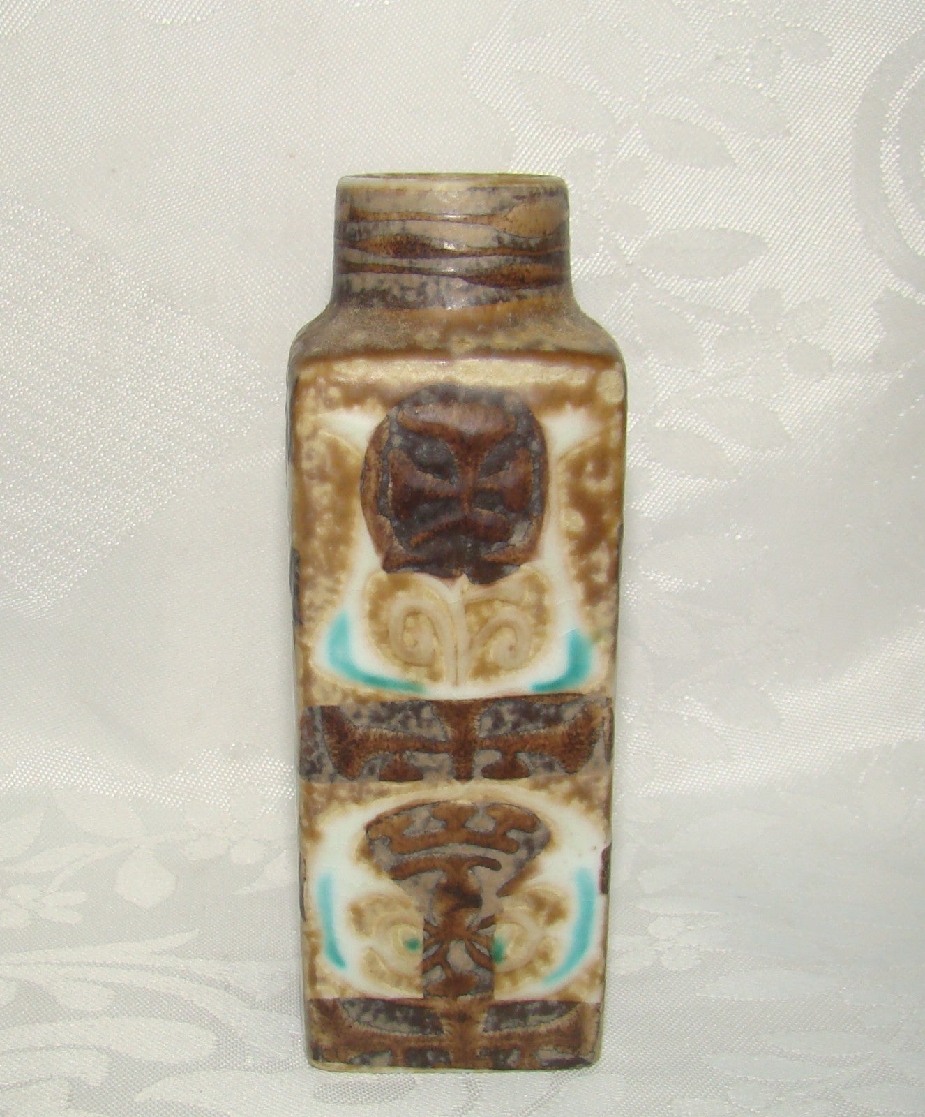 Fajance Baca Vase Copenhagen Denmark Porcelain Pottery Nils Thorsson Signed 