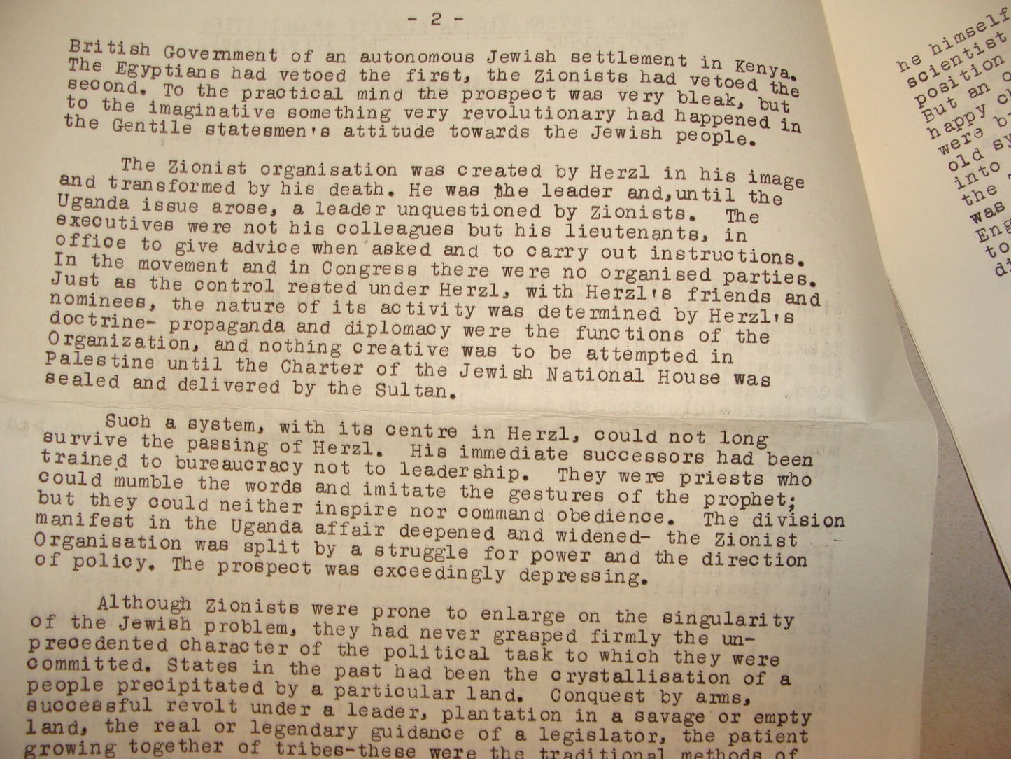 Paper Jewish Judaica 1962 Women Zionist Organization Chaim Weizmann Israel