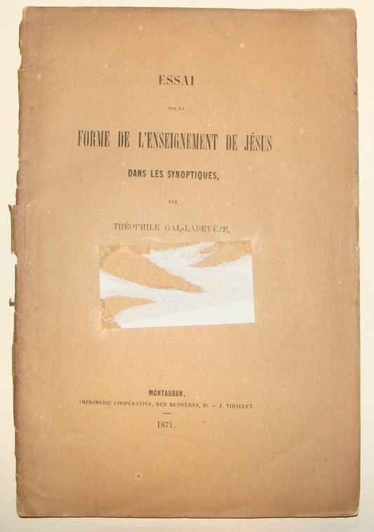 1871 Christian Catholic Christianity Jesus Teaching Book Montauban French France