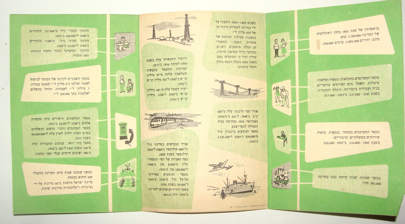 Jewish Israel Israeli Hebrew 1956 Independence Day Greetings Ben Gurion Zionist