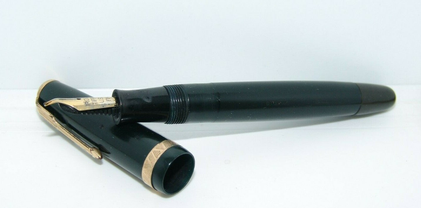 vintage PARKER Duofold black gold pen Iridium tipped Nib
