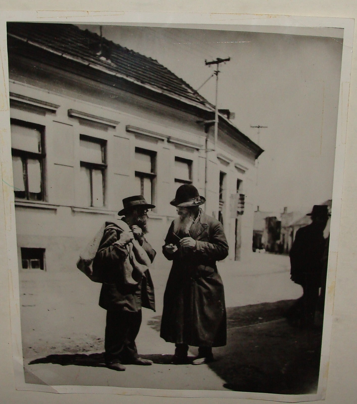 Photo Print Jewish Ad HQ RE, 1920? Poland Polish Judaica Jews Trade Peddlers