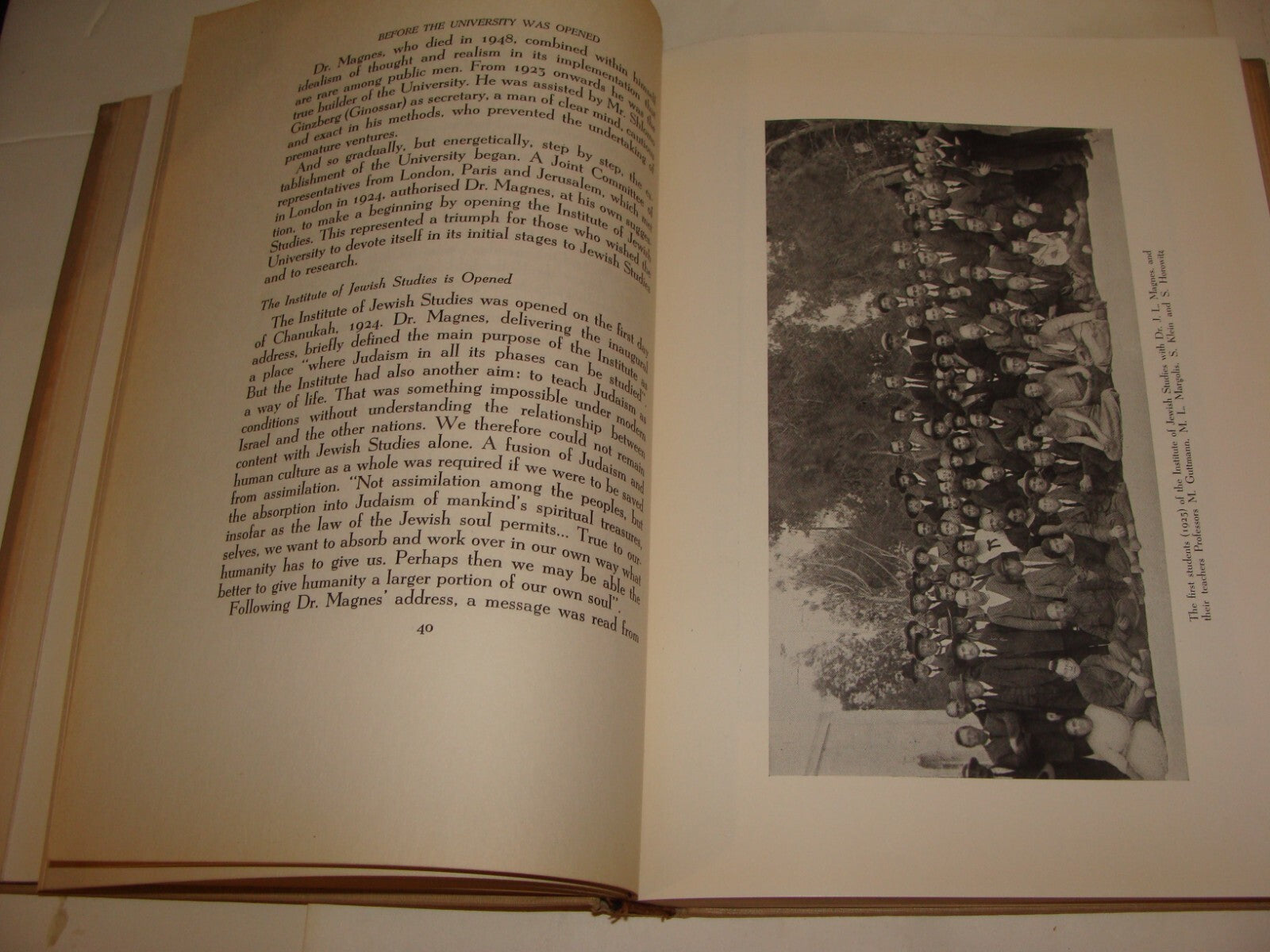 Book Jewish Judaica Hebrew University Of Jerusalem 1925-1950 Semi Jubilee Photos