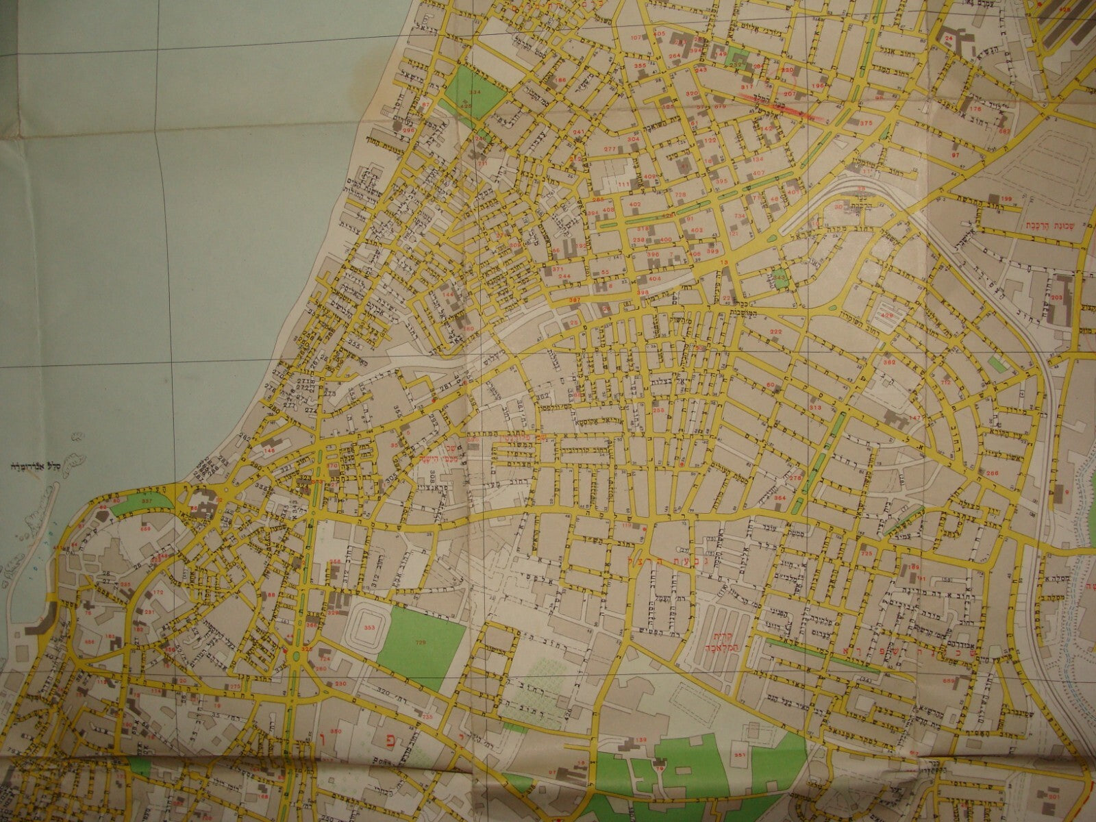 Map Jewish Israel 1964 TEL AVIV Ramat Gan Givatayim Bnei Brak Gush Dan