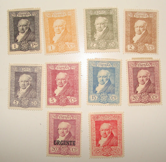 1930 SPAIN 100th Anniversary of the Death of Francisco de Goya Stamp Lot