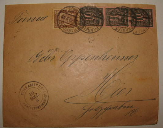 Germany 1923 German Deutsche Post Cover Stamp Wien Austria