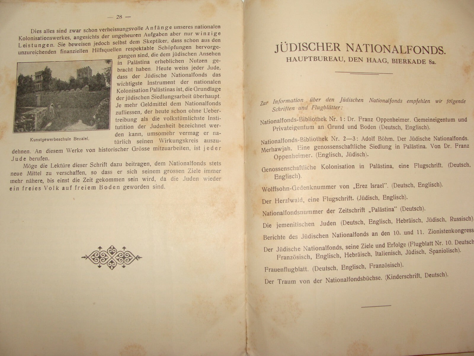 Germany Booklet Palestine Judaica 1915 German Jewish Fund KKL JNF Zionist Israel