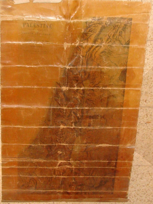 MAP Palestine RARE Antique 1890s RAISED OF Map Exploration Fund George Armstrong