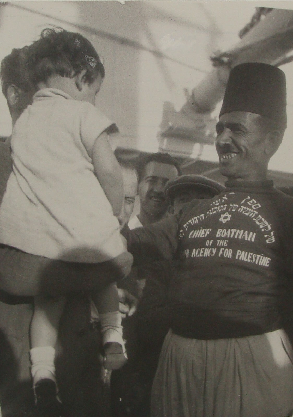 Photo Print 1933 Zionist Jewish Agency Jews Immigrants Ship Palestine Israel