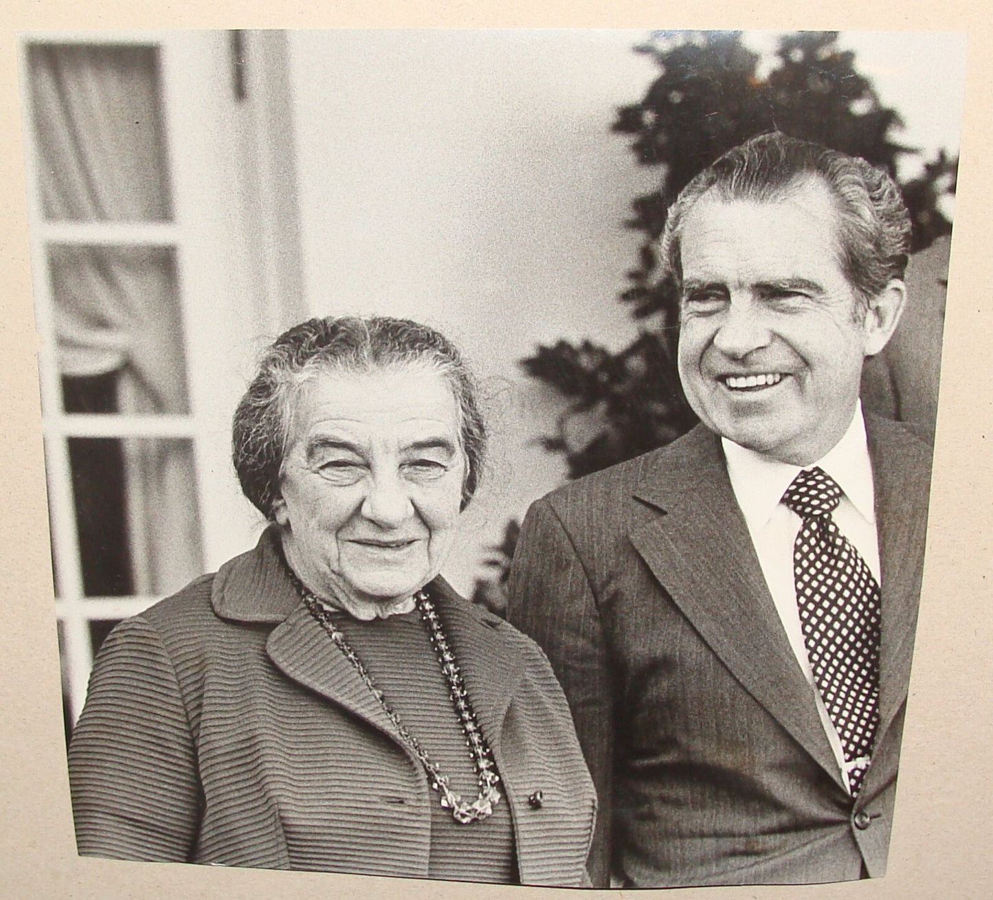 Israe Prime Minister GOLDA MEIR US President Nixon Photo 1973 White House
