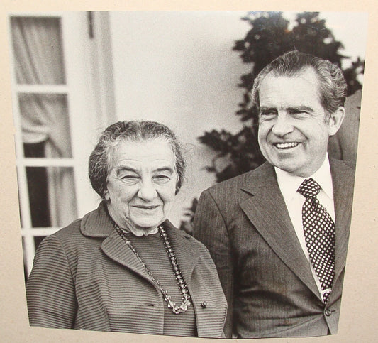 Israe Prime Minister GOLDA MEIR US President Nixon Photo 1973 White House