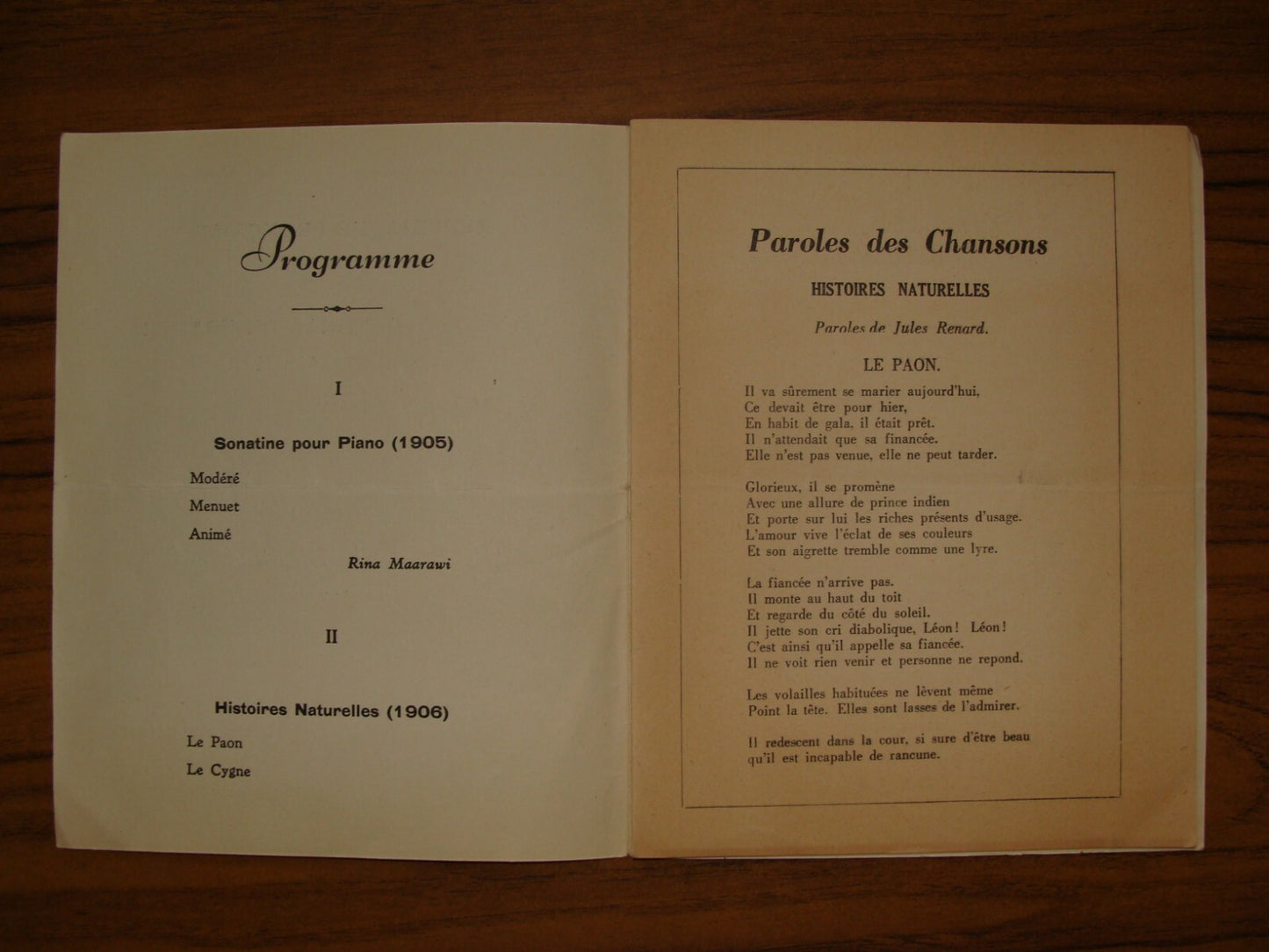 1938 Palestine Israel France French Consul Maurice Ravel Memorial Concert