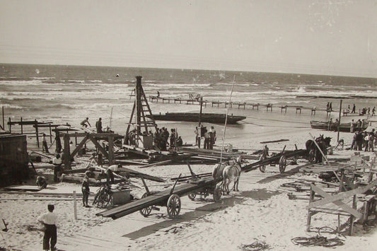 Photo Print, 1936 Palestine Israel TEL AVIV Port Workers Jewish Judaica Hebrew