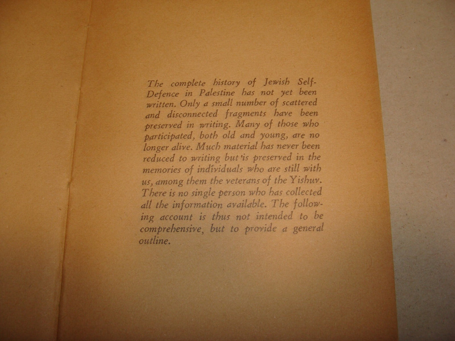 Book Jewish THE HISTORY OF SELF DEFENCE IN PALESTINE Israel GOLOMB Zionism 1940s