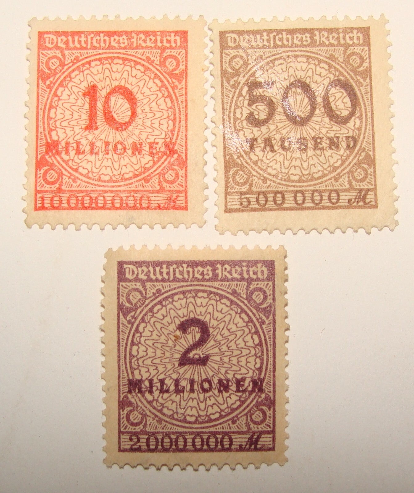 Germany   Weimar Republic Hyperinflation 1923 Stamp Lot Unused