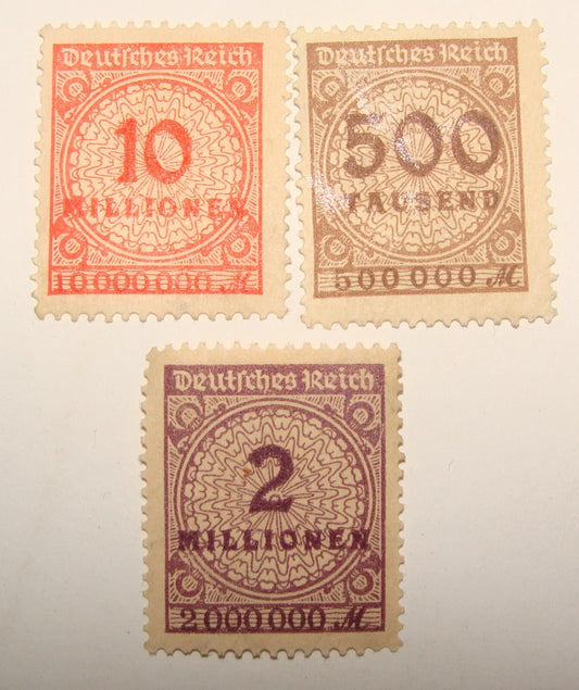 Germany   Weimar Republic Hyperinflation 1923 Stamp Lot Unused