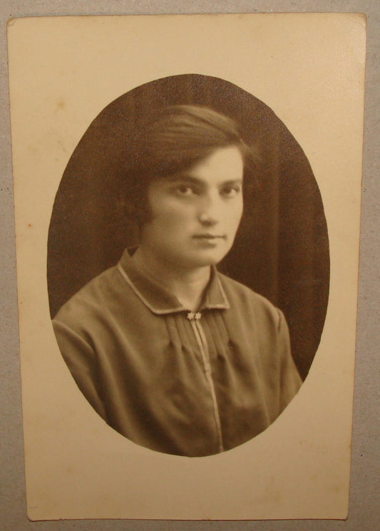 Photo Jewish Card 1929 Ukraine Poland Krzemieniec Postcard Zionist Yiddish